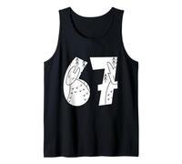 67 Nordic Animal Forest Number Scandinave Graphic Design Débardeur