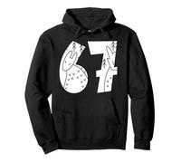 67 Nordic Animal Forest Number Scandinave Graphic Design Sweat à Capuche
