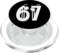 67 Notes de Musique Meme Minimal Retro Symbol Graphic Design PopSockets PopGrip pour MagSafe