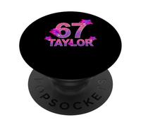 67 Number Six Seven 6 7 T-Shirt Amusant pour Les Amateurs de Musique Pop PopSockets PopGrip Adhésif