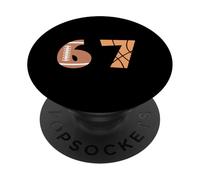 67 Numéro de Football et Basket-Ball avec Motif Graphique PopSockets PopGrip Adhésif