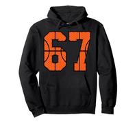 67 Numéro Six Sept Funny Meme Gen Alpha Slang Basketball Sweat à Capuche