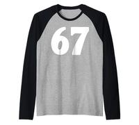 67, numéro Soixante-Sept, mème drôle, étudiant, Adolescent, Correspondant Manche Raglan