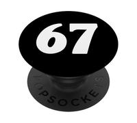 67, numéro Soixante-Sept, mème drôle, étudiant, Adolescent, Correspondant PopSockets PopGrip Adhésif