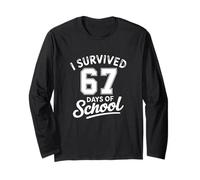 67 - Numéro Soixante Sept - Survived 67 Days of School Meme Manche Longue