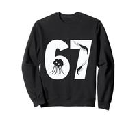 67 Poissons Marins Animal Minimal Graphic Design Sweatshirt