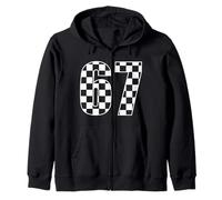 67 quadrillage géométrique Graphique Simple Minimaliste Design Sweat à Capuche