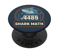 67 Requin Racine Carrée 4489 Math de Requin PopSockets PopGrip Adhésif