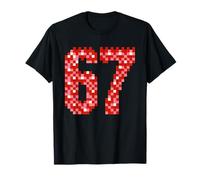 67 Saint Valentin Pixel Coeur Mosaïque Mignon Six Seven Meme T-Shirt