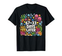 67 Six Sept 100 Jours d'école 100 Jours Plus Tard Meme Student T-Shirt