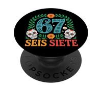 67 Six Sept Mème Alpha Mexicain Six Sept Gen PopSockets PopGrip Adhésif