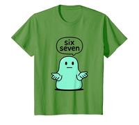 67 Six Seven 6-7 Aqua Blob Slime - Brainrot Gamer Slang Meme T-Shirt, Enfant, Herbe, 2 Ans
