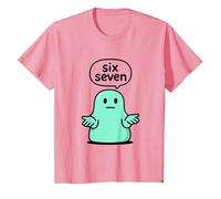 67 Six Seven 6-7 Aqua Blob Slime - Brainrot Gamer Slang Meme T-Shirt, Enfant, Rose, 6 Ans