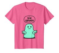 67 Six Seven 6-7 Aqua Blob Slime - Brainrot Gamer Slang Meme T-Shirt, Enfant, Rose Chiné, 2 Ans