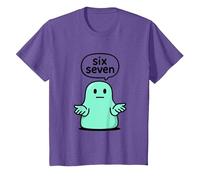 67 Six Seven 6-7 Aqua Blob Slime - Brainrot Gamer Slang Meme T-Shirt, Enfant, Violet Chiné, 6 Ans