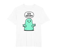 67 Six Seven 6-7 Aqua Blob Slime - Brainrot Gamer Slang Meme T-Shirt, Homme Grandes Tailles, Blanc, 2X Tall