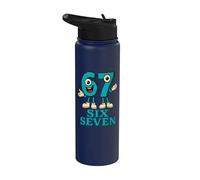 67 Six Seven 6-7 - Drôle italien Brainrot Slang Gaming Meme Stainless Steel Insulated Water Bottle