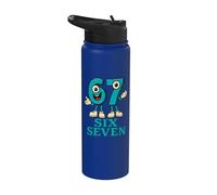67 Six Seven 6-7 - Drôle italien Brainrot Slang Gaming Meme Stainless Steel Insulated Water Bottle