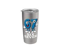 67 Six Seven 6-7 - Mème de jeu italien Brainrot de génération Alpha Gobelet isotherme en acier inoxydable double paroi