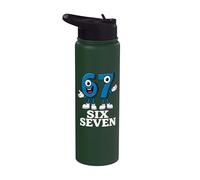 67 Six Seven 6-7 - Mème de jeu italien Brainrot de génération Alpha Stainless Steel Insulated Water Bottle