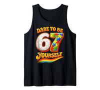 67 Six Seven Dare to Be Yourself Autism Awareness Débardeur