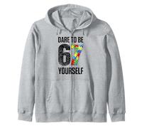 67 Six Seven Dare to Be Yourself Autism Awareness Sweat à Capuche