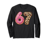 67 Six Seven Donut Meme Funny Sweet Sprinkles Manche Longue