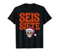 67 Six Seven Enseignant d'espagnol bilingue SEIS Siete Noël T-Shirt Graphique avec Valeur