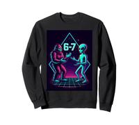 67 Six Seven Meme Funny Bigfoot Alien Sasquatch UFO Hommes Garçons Sweatshirt