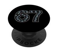 67 Six Seven Police Car Law Enforcement Officer PopSockets PopGrip Adhésif