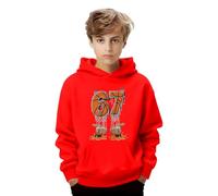 67 Six Seven Sweat à capuche amusant pour enfant garçon fille Costume loisirs Hauts à manches longues Pull à capuche enfants Couleur unie Oversize Gris foncé Bleu Vert Rose Orange 8 ans 120 104 122