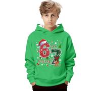 67 Six Seven Sweat à Capuche Enfant Garçon Fille - Noël Fête Festive - Chaud Confortable en Coton Doux - Tendance Décontracté - Sweat Saisonnier Hiver - 67 Imprimé Fête Enfants Cadeau de Noël Chaude