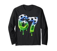 67 Soccer Shirt for Boys - Kids 67 T Shirt, Football 67 Manche Longue