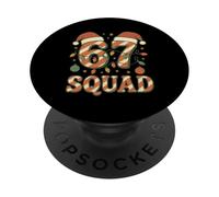 67 Squad, mème de Noël Amusant, Tendance des fêtes, Style Vintage PopSockets PopGrip Adhésif