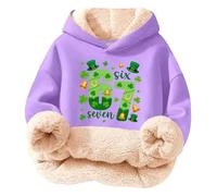 67 Sudadera NiñO - Sudadera Con Capucha Infantil Forro Polar Estampado San Patricio Abrigada Cómoda Invierno