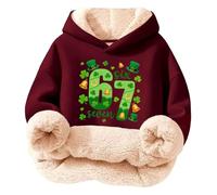 67 Sudadera NiñO - Sudadera Con Capucha Infantil Forro Polar Estampado San Patricio Abrigada Cómoda Invierno