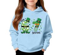 67 Sudadera NiñO - Sudadera Con Capucha Infantil Temática Del Día de San Patricio de Forro Polar Cálido y Cómodo Para Niñas