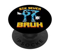 67 Unicorn for Girls Six Seven Meme Brainrot Funny Kids PopSockets PopGrip Adhésif