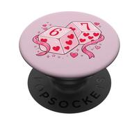 67 Valentine's Day Six Seven Dice 6 7 Meme Men Women Kids PopSockets PopGrip Adhésif