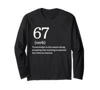 67 Verb Definition Meme | Funny Gen Alpha Vibes Tee Manche Longue