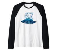 67 Wave Six Seven Meme Big Ocean Wave Fun Water Kids Adolescents Manche Raglan