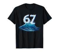 67 Wave Six Seven Meme Big Ocean Wave Fun Water Kids Adolescents T-Shirt