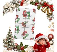 67 Wrapping Paper, 6 7 Meme Birthday Decorations Christmas Wrapping Paper Roll Birthday Xmas Santa Festive Present Wrapping Rolls Wrap Your Presents in Holiday Fun (Style D,177.1 IN)