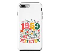 67 Year Old Made in 1959 Retro Floral 67th Birthday Women Coque pour iPhone 7 Plus/8 Plus