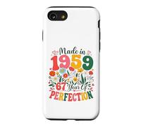 67 Year Old Made in 1959 Retro Floral 67th Birthday Women Coque pour iPhone SE (2020) / 7/8