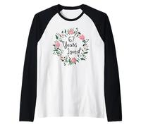 67 Years Loved Men Women Floral 67 Year Old 67th Birthday Manche Raglan