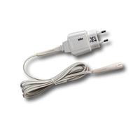 67030605. PRISE TRANSFORMATEUR AVEC FIL BLANC BRAUN