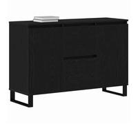 [67062]Buffet Bahut MEUBLECHIC, commode meuble de rangement, Chêne noir 101,5x35x70 cm Bois d'ingénierie,Poids:28.6 Kg