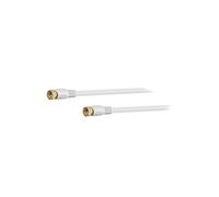 67291 Câble 75Ω 2,5 m connecteur F, blanc des deux côtés Goobay