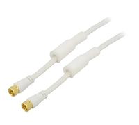67297 Câble 7,5m mâle F, blanc des deux côtés 75Ω GOOBAY